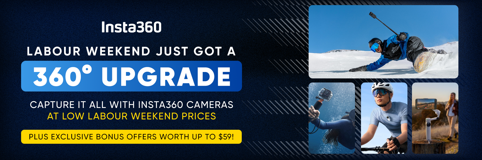 Insta360 Labour Weekend low prices!